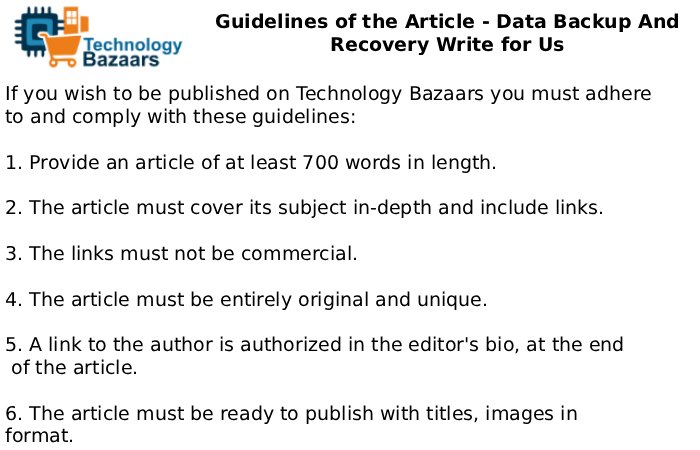 Data Backup And Recovery Write for Us