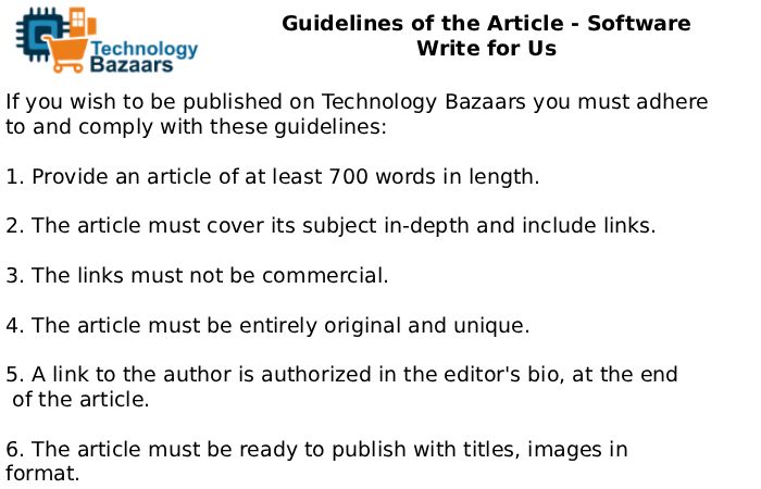 Guidelines of the Article - Software Write for Us